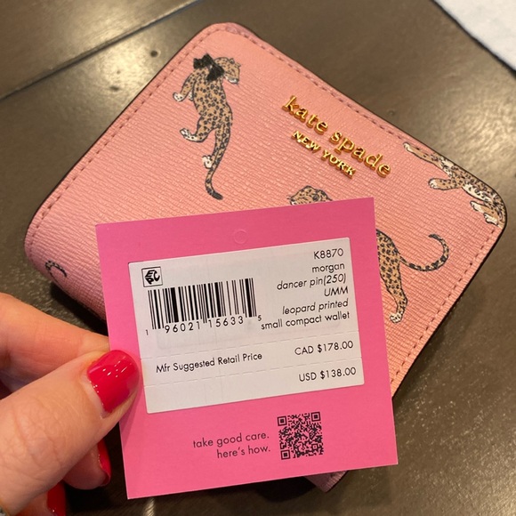 Kate spade Morgan Leopard Small Compact Wallet - Picture 2 of 6
